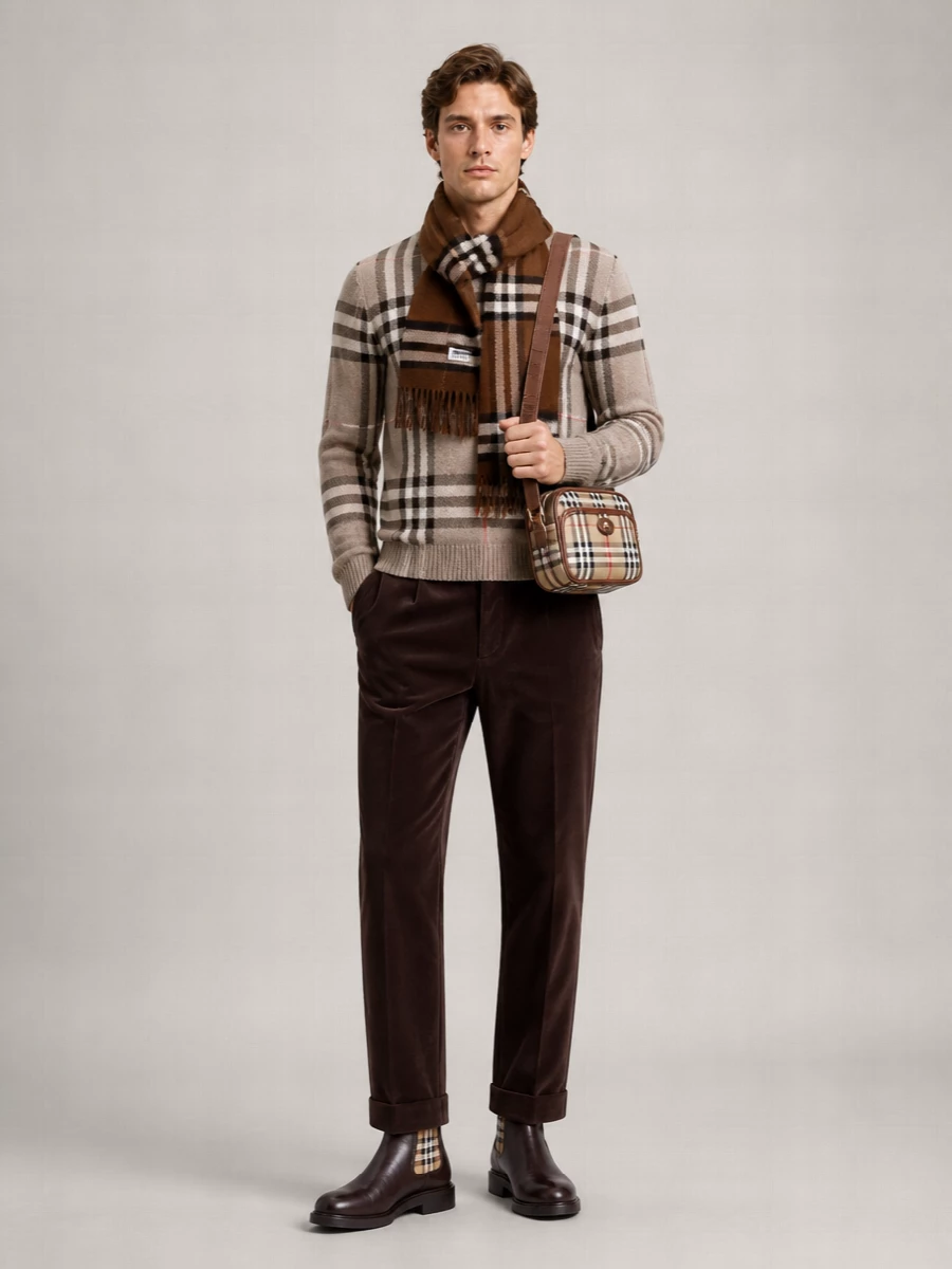 Burberry Cashmere Checked Scarf
