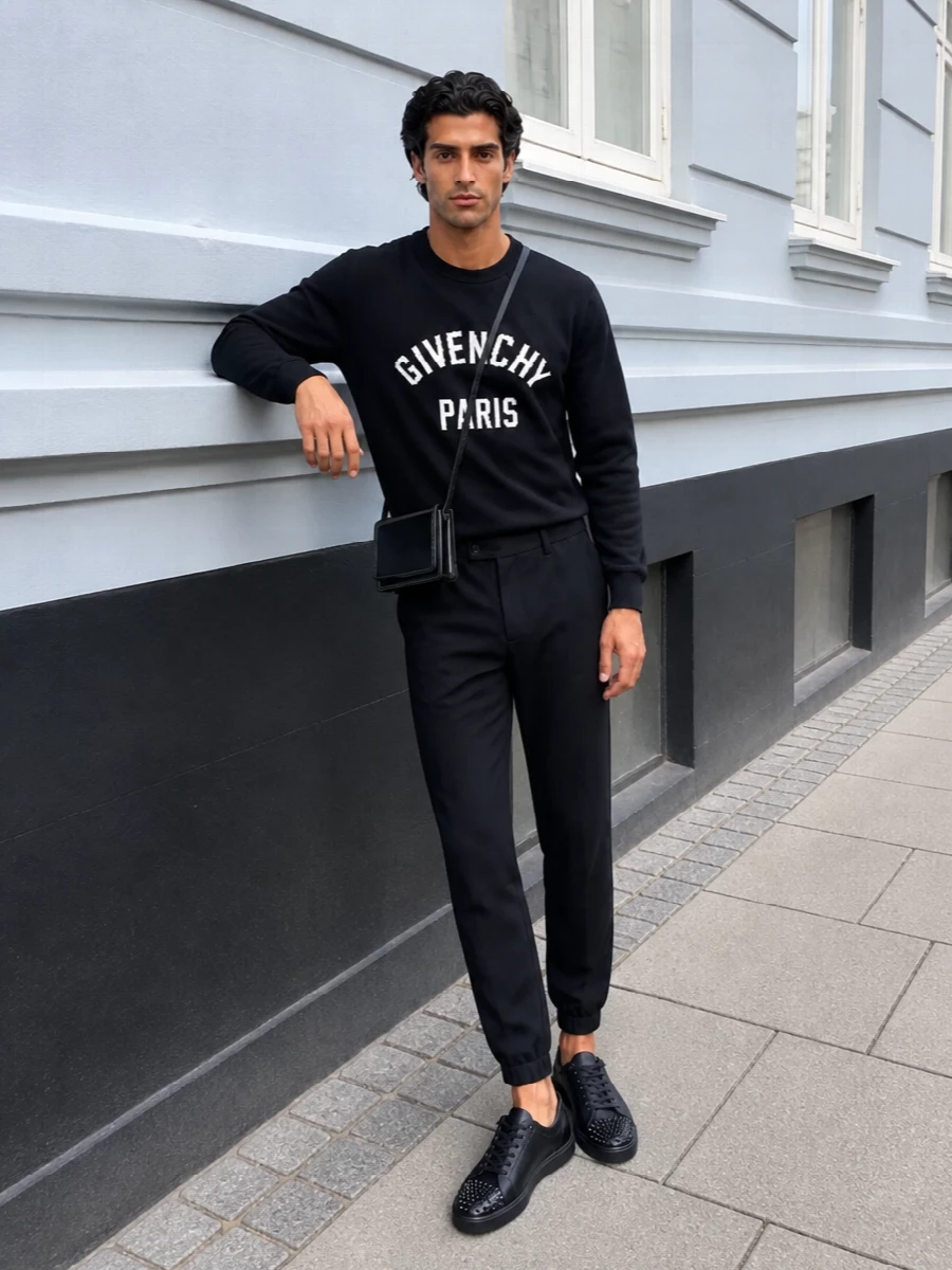 Givenchy sweatshirt lanvin track pants louboutin