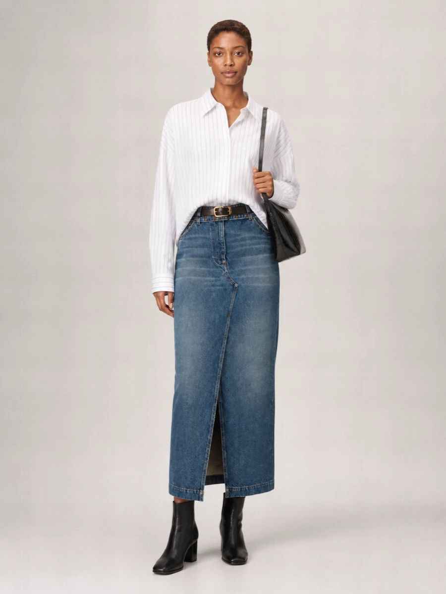 Dries Van Noten Denim Silvannaz Skirt