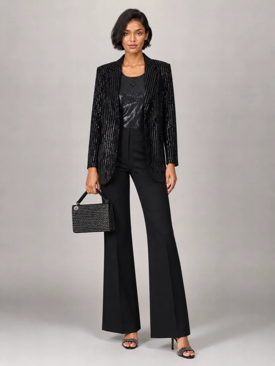 Michael Kors Sequin Single-Breasted Blazer
