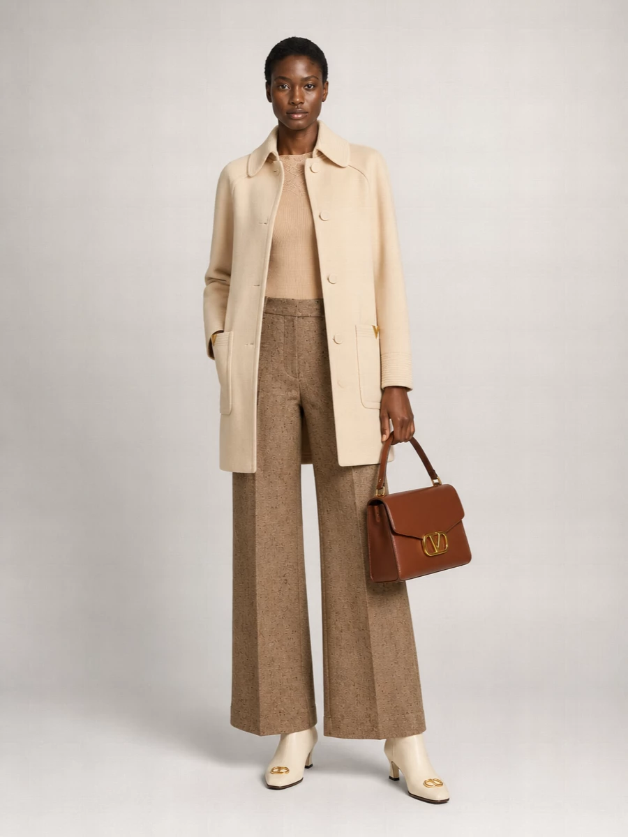 Valentino Garavani Virgin Wool Relaxed-Fit Single-Breasted Coat