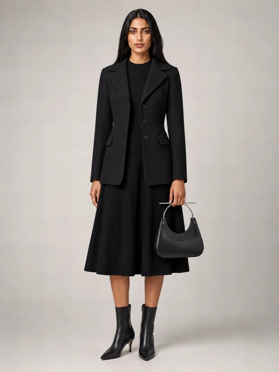 Alexander Mcqueen Wool Off-Shoulder Single-Breasted Jacket