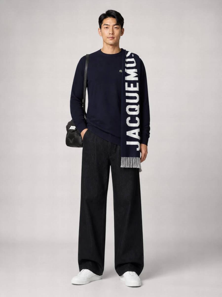 Comme Des Garçons Ribbed Asymmetric Cotton Sweater