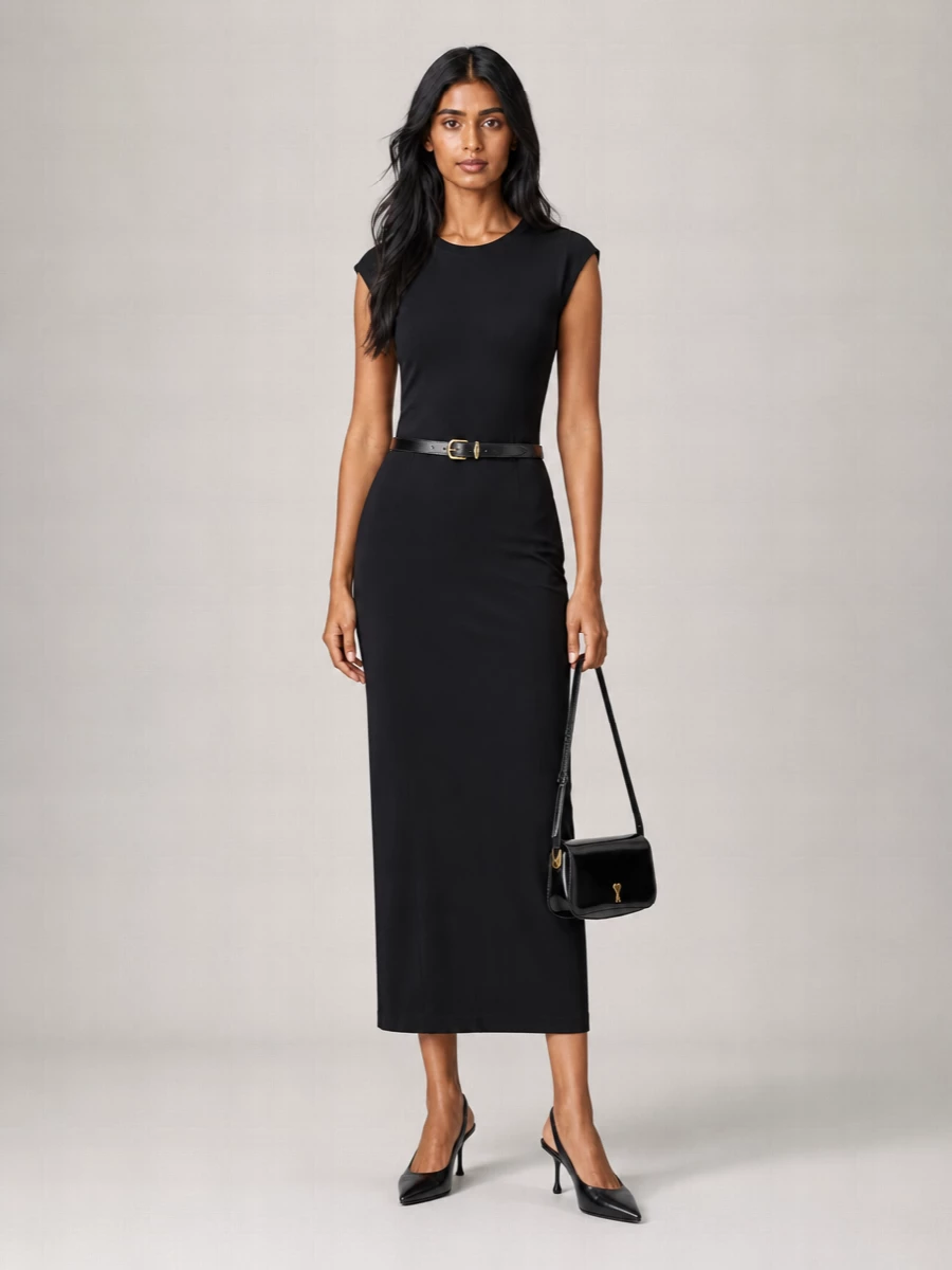 Ami Paris Long Midi Dress
