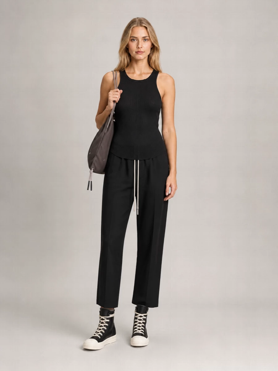 Rick Owens Cotton Straight-Leg Track Pants