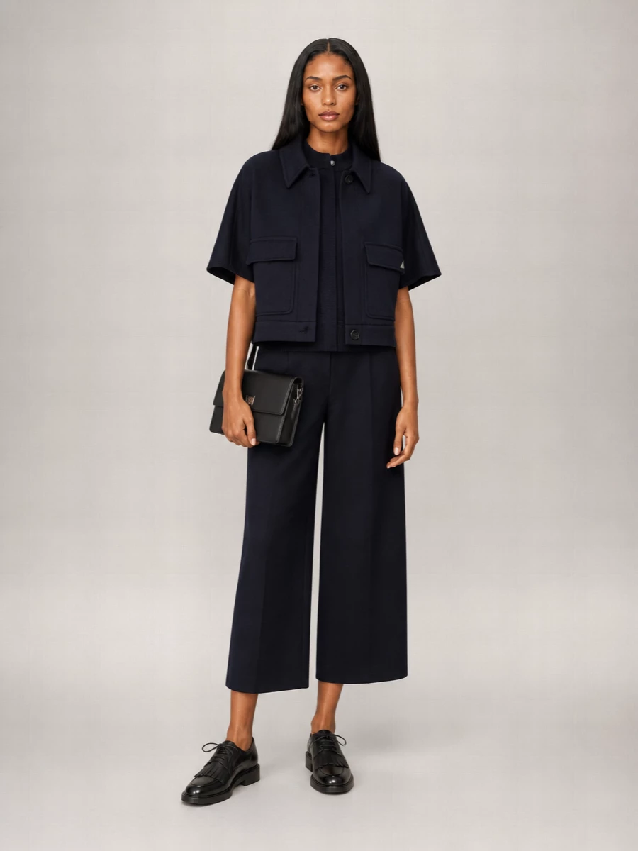 Max Mara Cashmere Boxy Cape Jacket