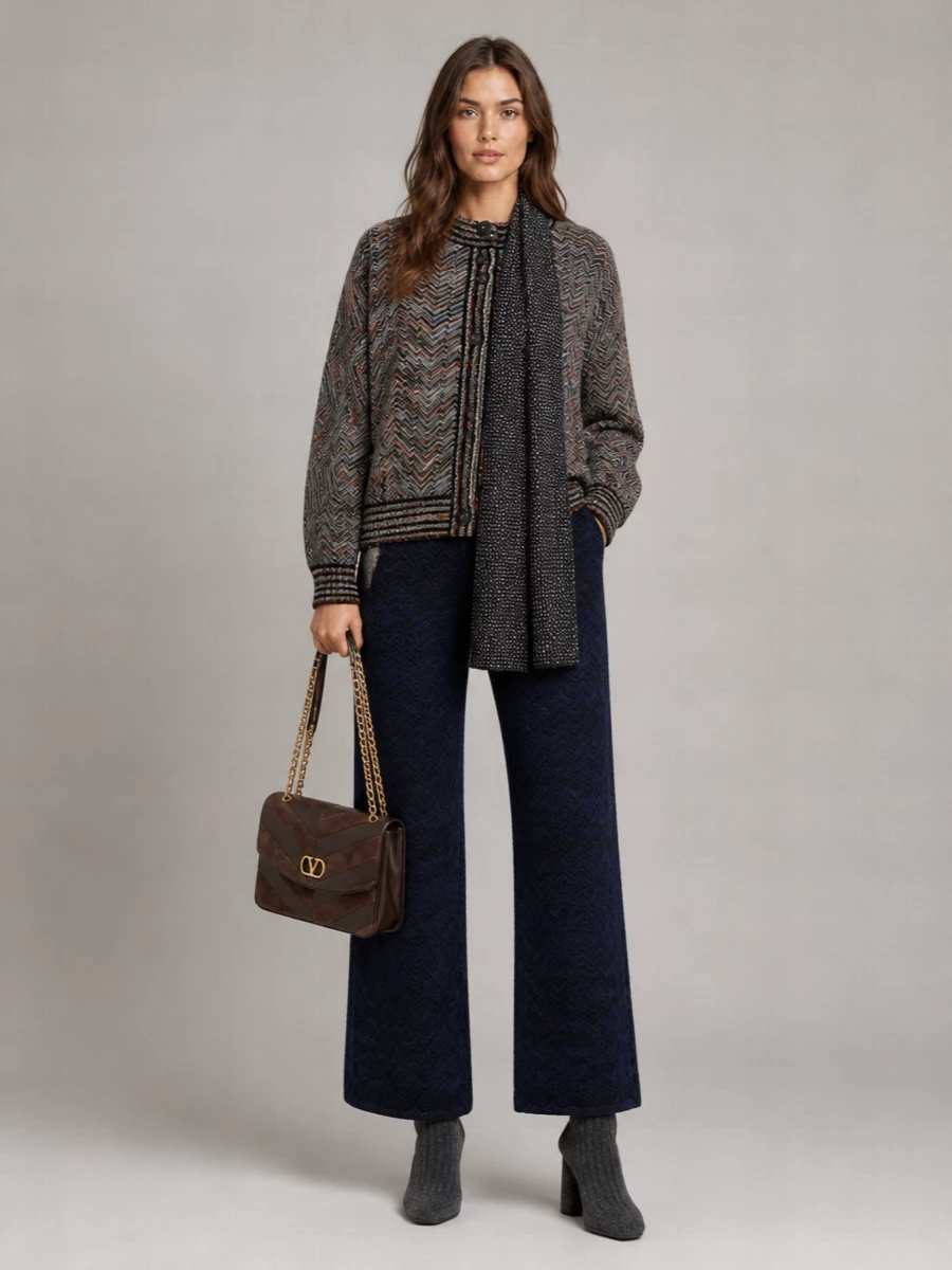 Valentino Garavani Medium Leather And Suede Shoulder Bag