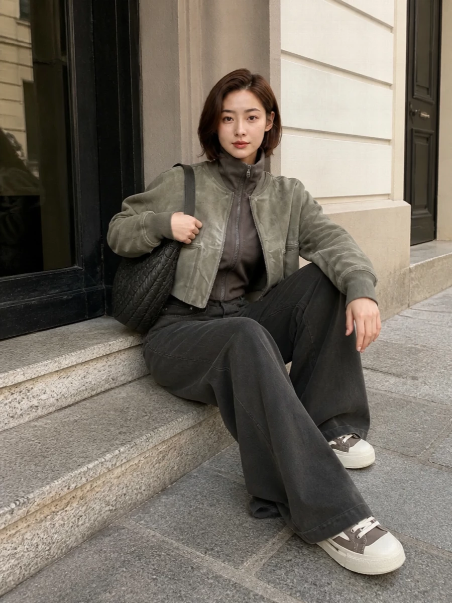 Rick owens drkshdw bomber wide leg trousers
