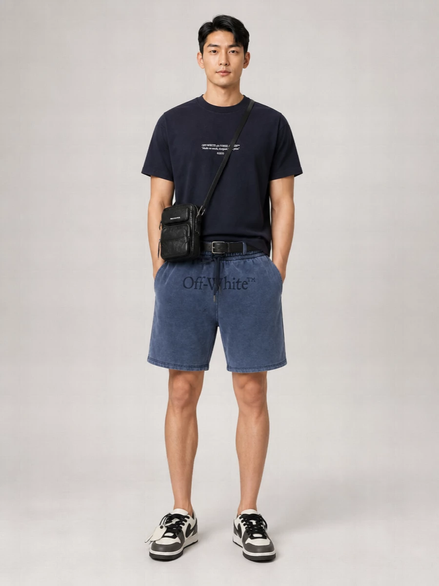 Off-White Straight Cotton Deck Shorts