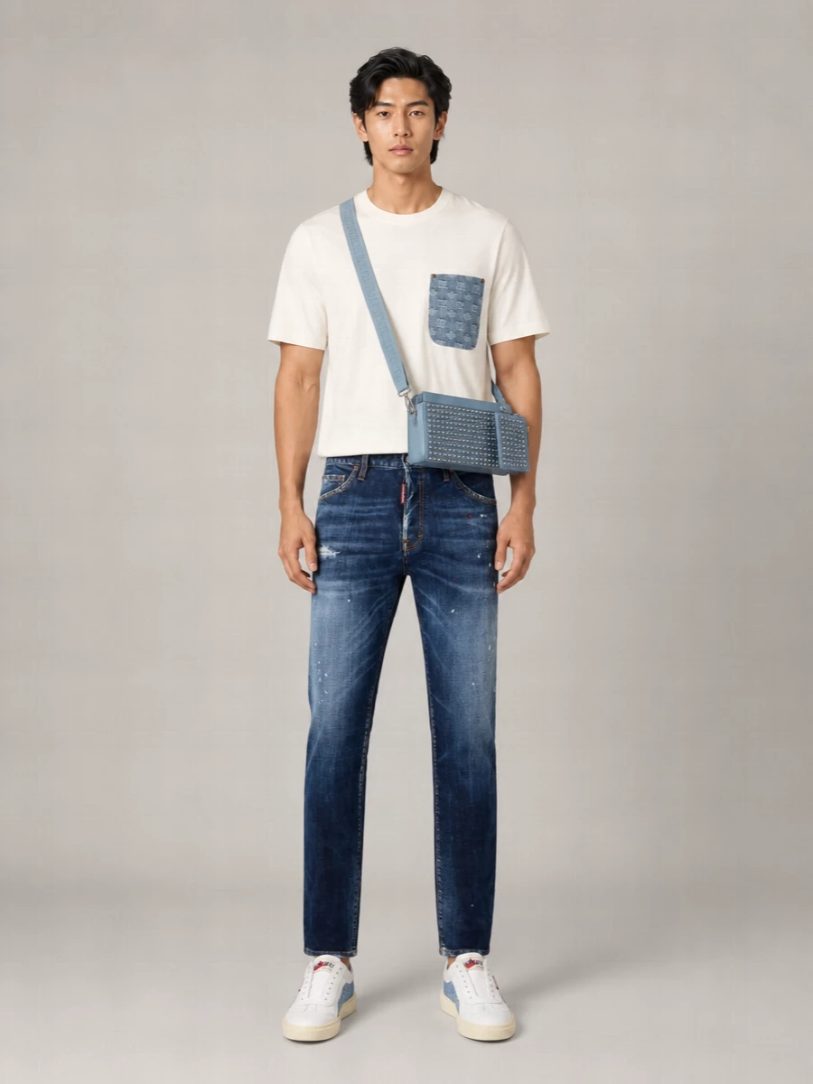 Dsquared2 Leather Low-Top Sneakers