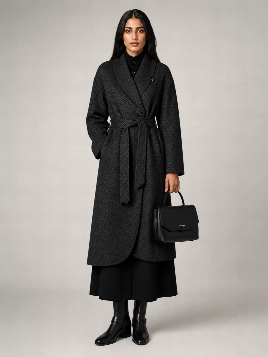 Emporio Armani Wool Belted Coat