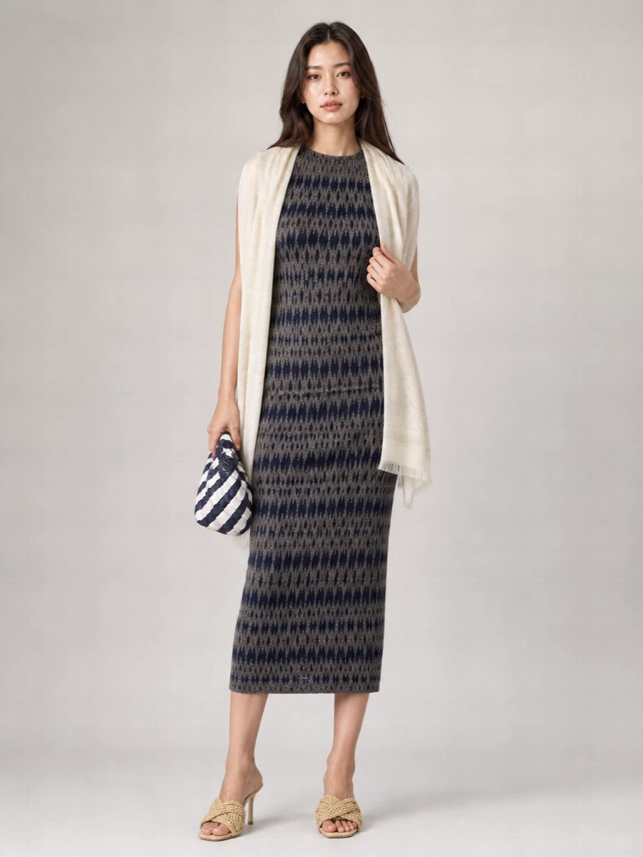 Missoni Metallic Knit Midi Dress