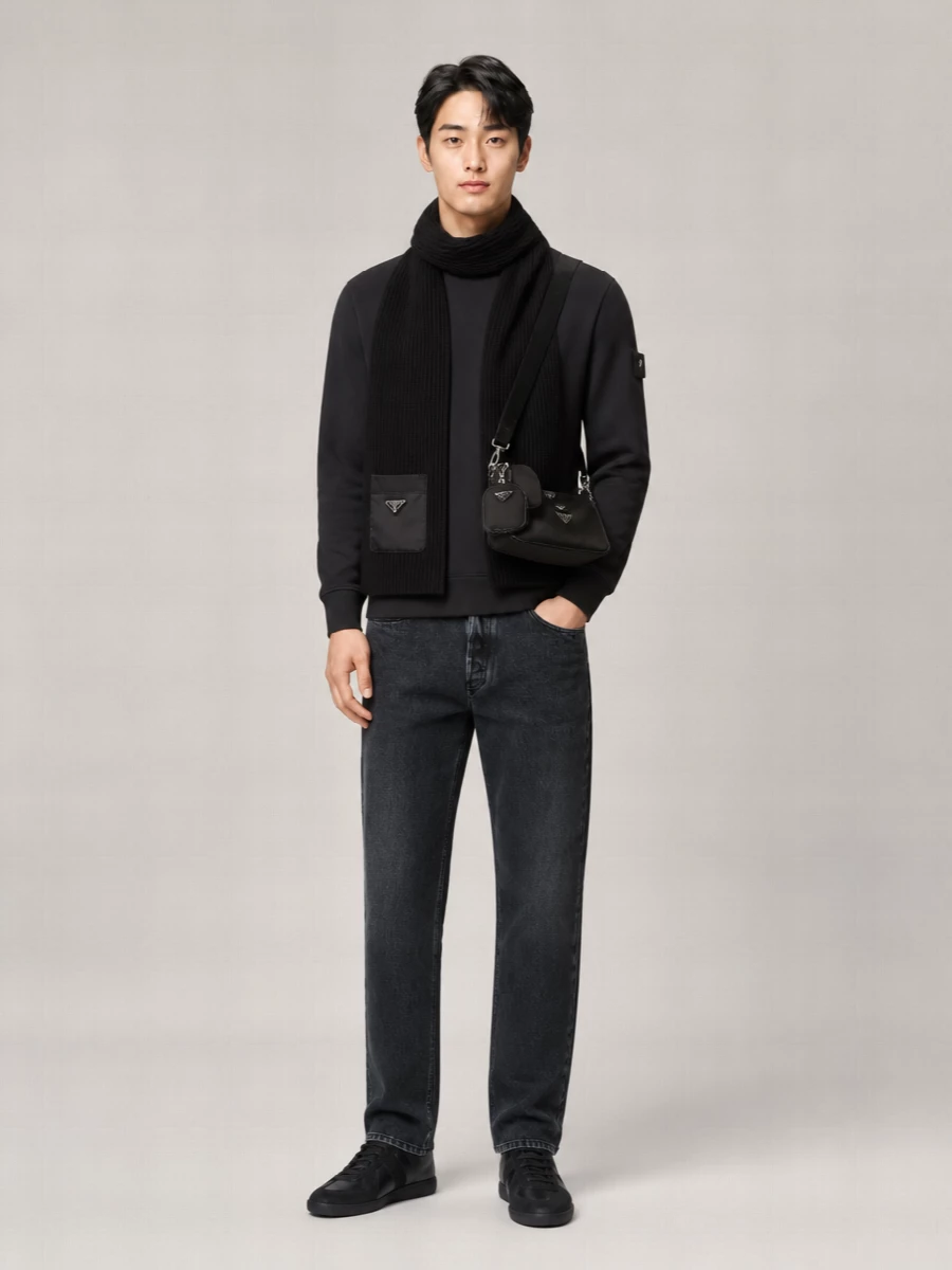Stone Island Wool Cotton Crewneck Sweatshirt