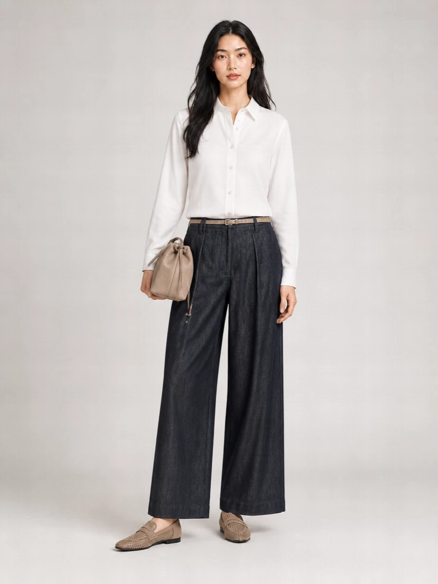 Brunello Cucinelli Cropped Wide-Leg Trousers