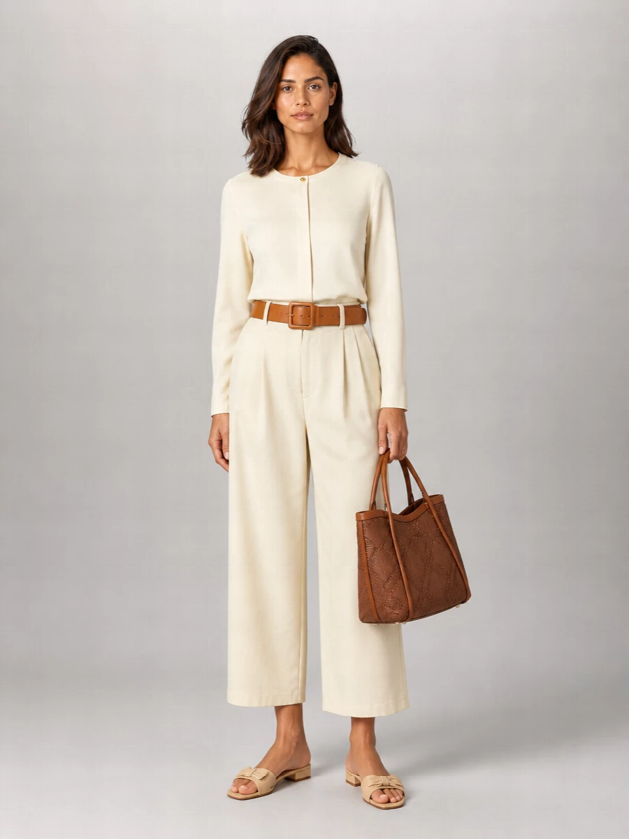S Max Mara High-Rise Pleated Wide-Leg Trousers