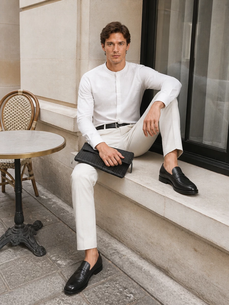 Calvin klein shirt pt torino ivory trousers