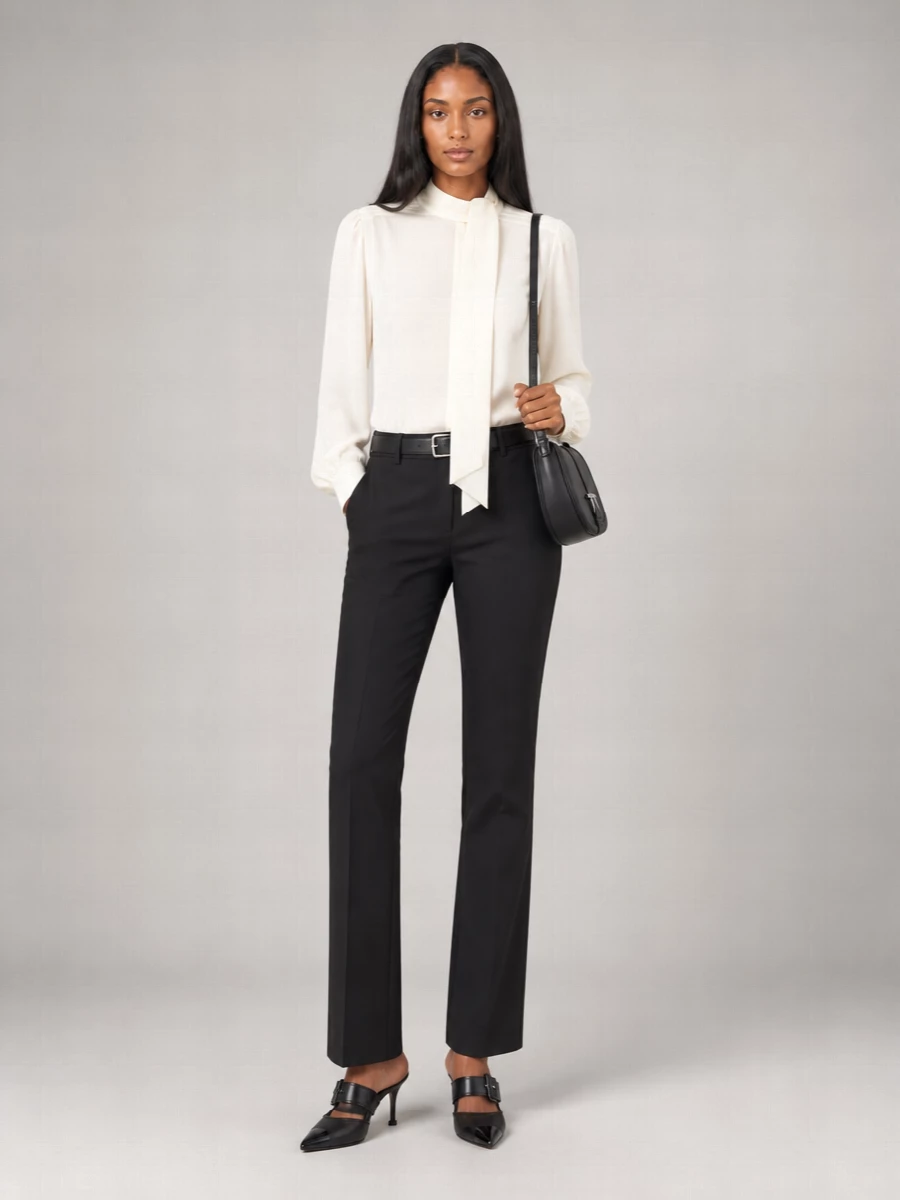 Alexander Mcqueen Slim Bootcut Trousers Featuring Front Crease