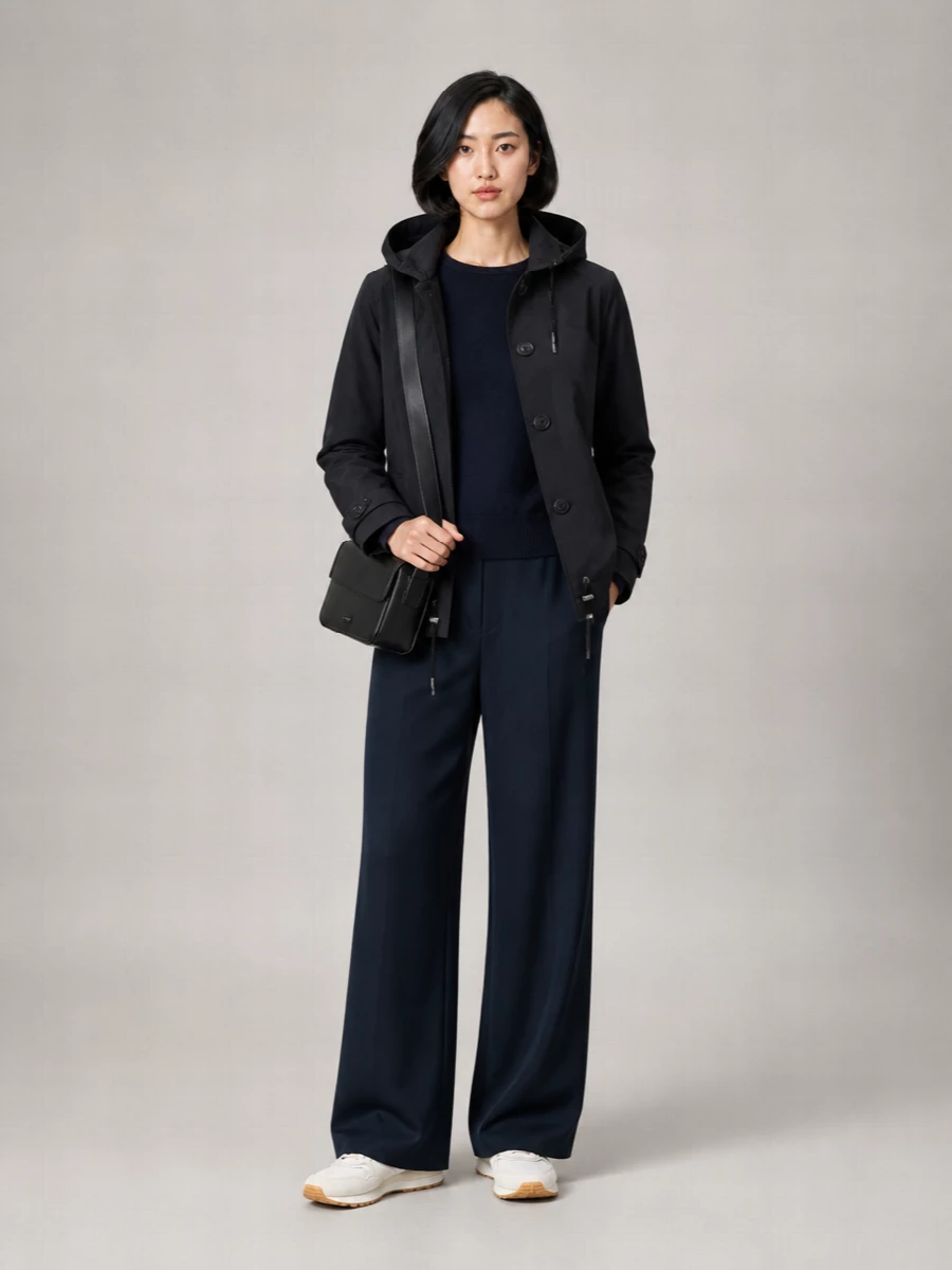 Woolrich Hooded Short Parka Coat