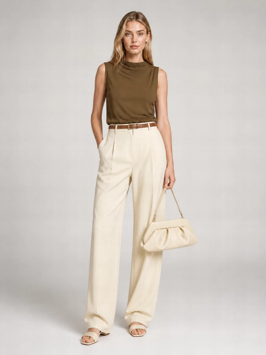 Soeur Organic Cotton Sleeveless Boat Neck Blouse