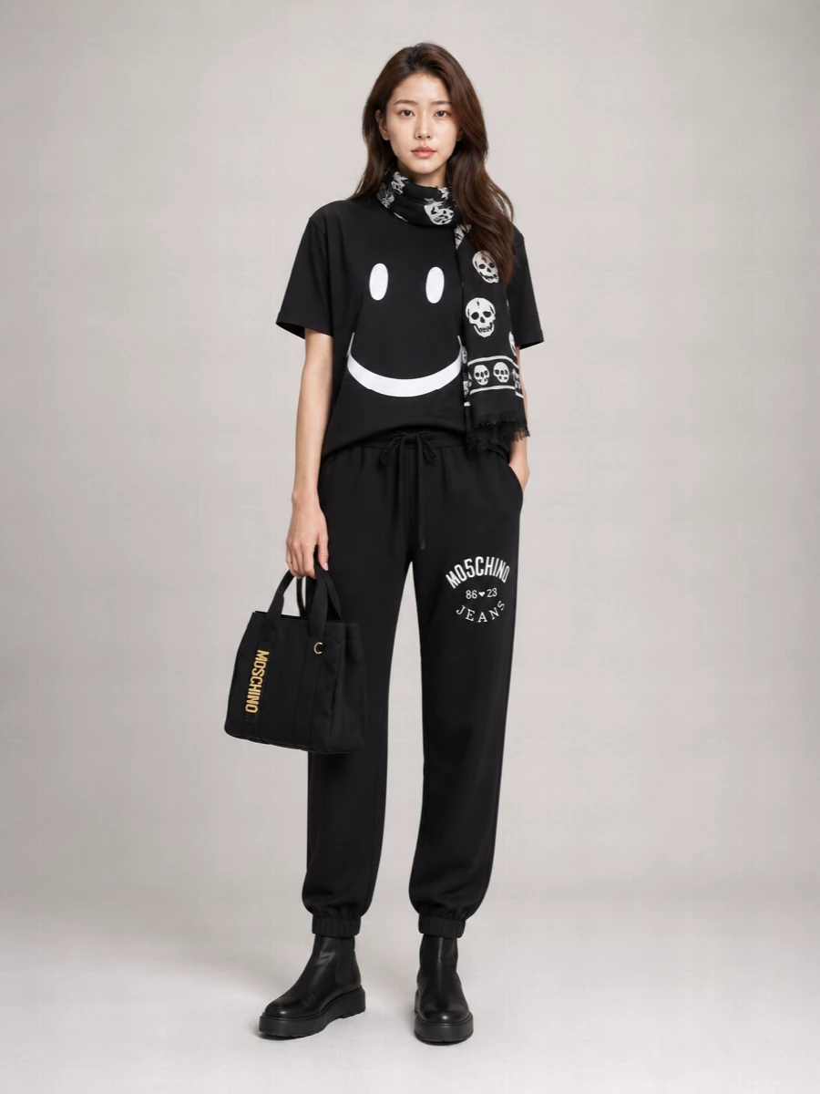 Moschino Cotton Printed Short-Sleeve T-Shirt