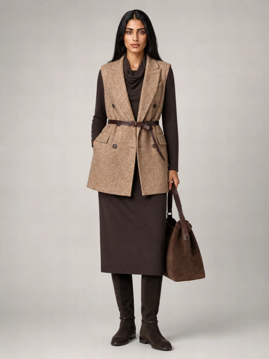 Brunello Cucinelli wool cashmere double-breasted vest
