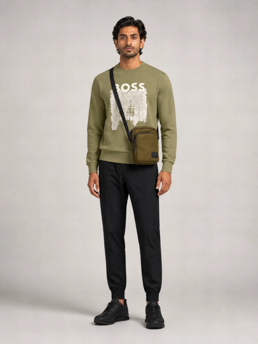 Boss Cotton Graphic Long-Sleeve Sweatshirt