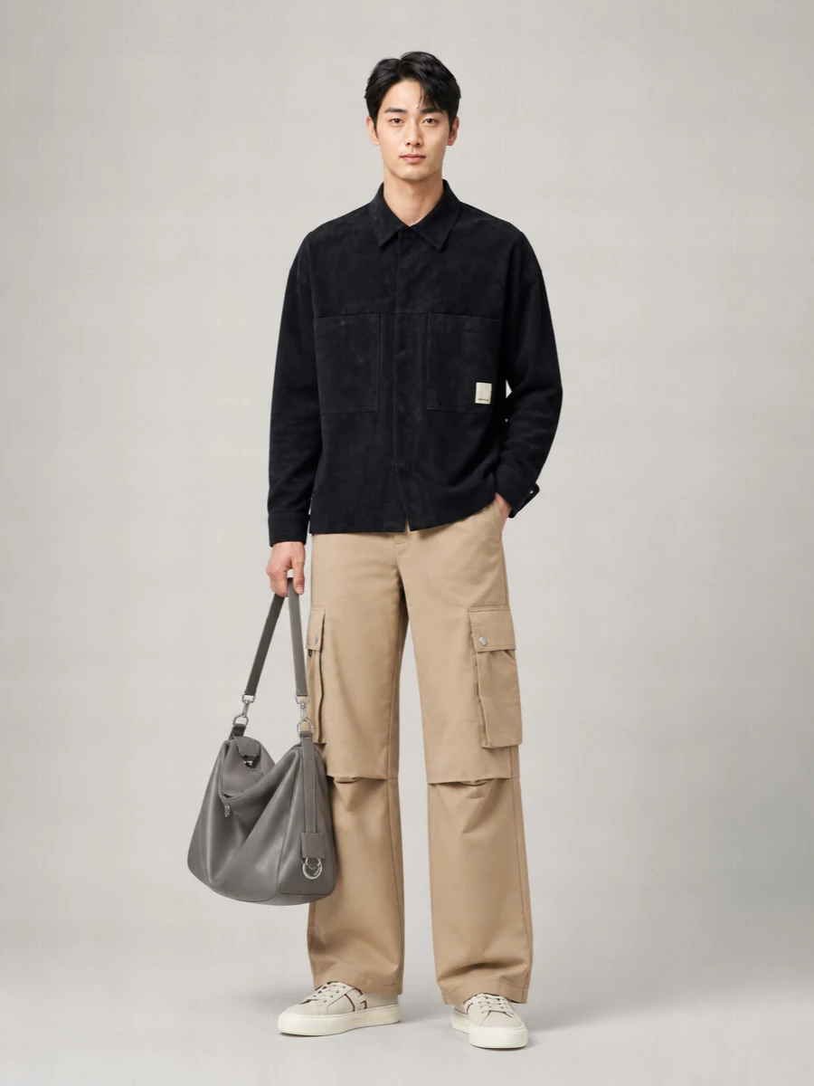 Balenciaga Leather Messenger Shoulder Bag