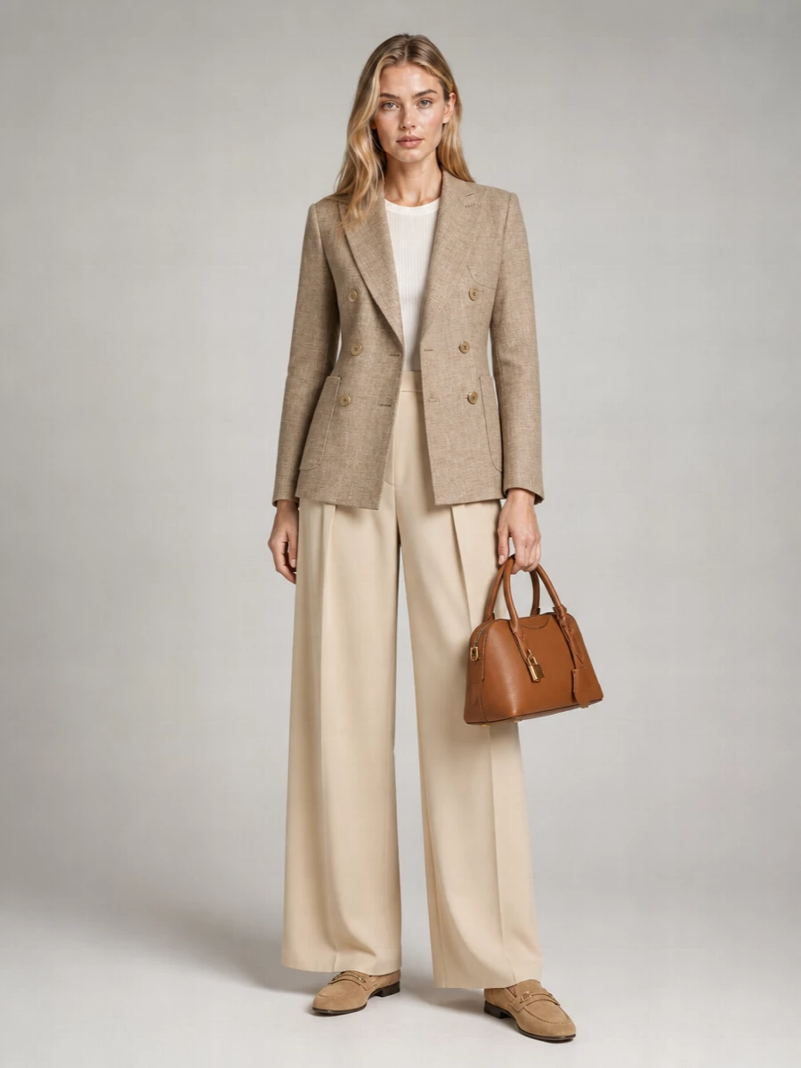 Max Mara Silk Blend Double-Breasted Blazer