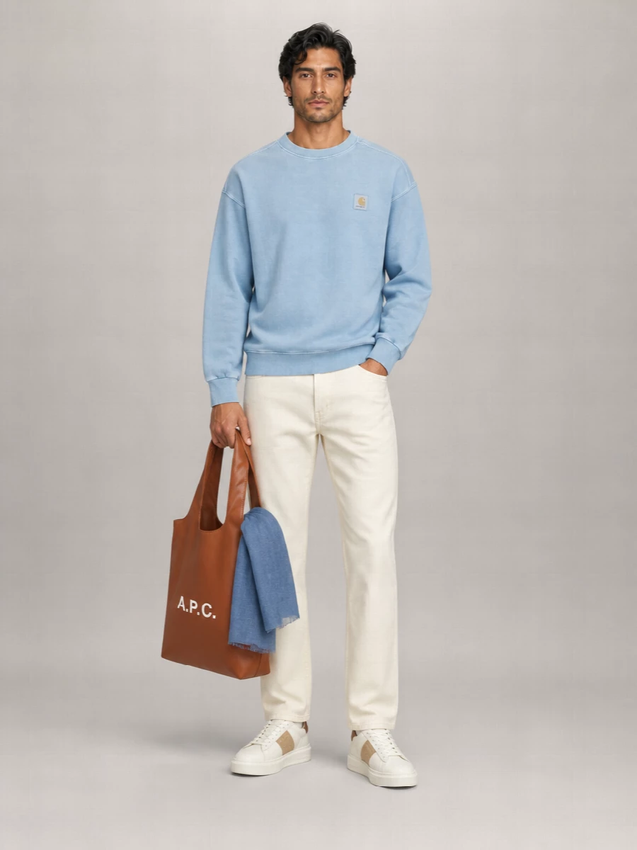 Carhartt Wip Cotton Logo Crewneck Sweatshirt