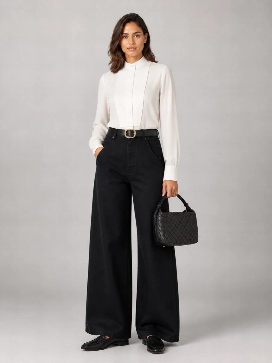 Bottega Veneta denim high-rise straight-leg jeans
