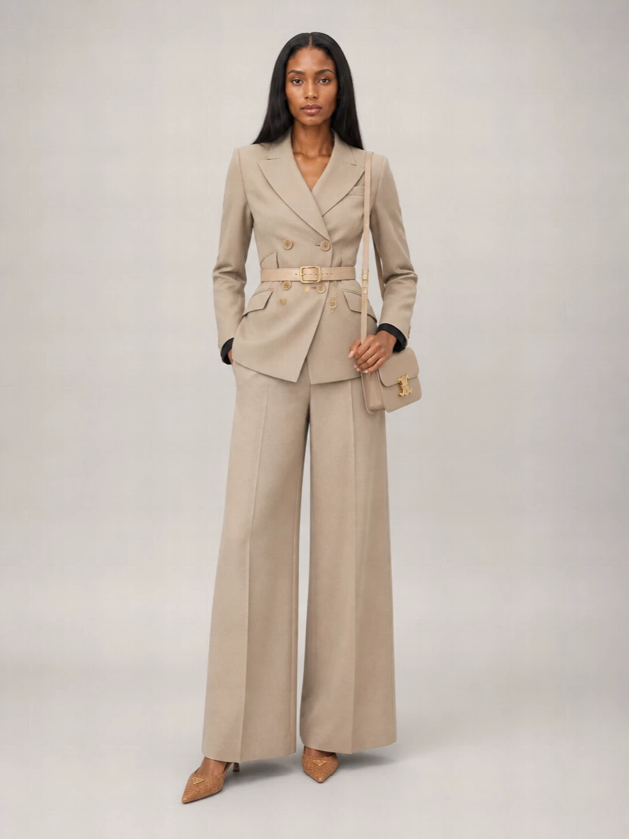 Max Mara Silk High-Rise Wide-Leg Trousers