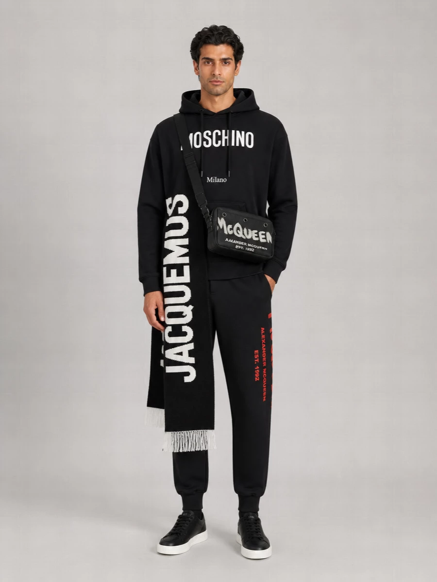 Moschino Logo Print Hoodie