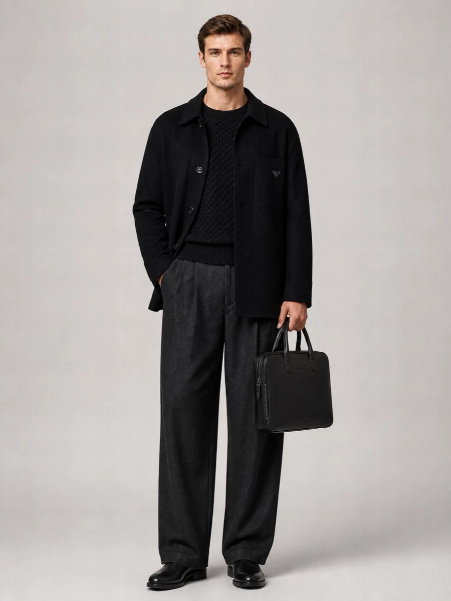 Emporio Armani single-breasted wool coat