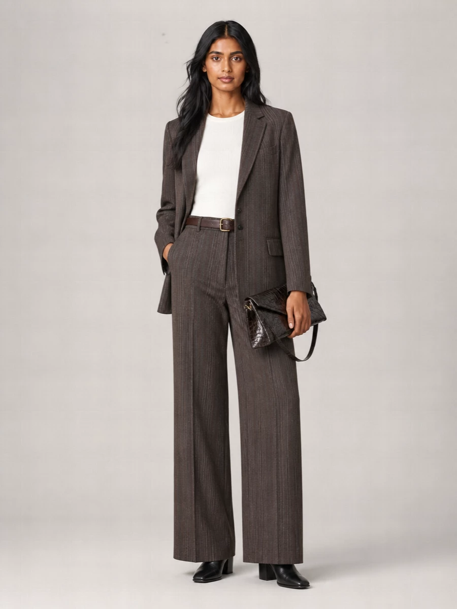 Dries Van Noten wool-blend slim-fit flared suit trousers