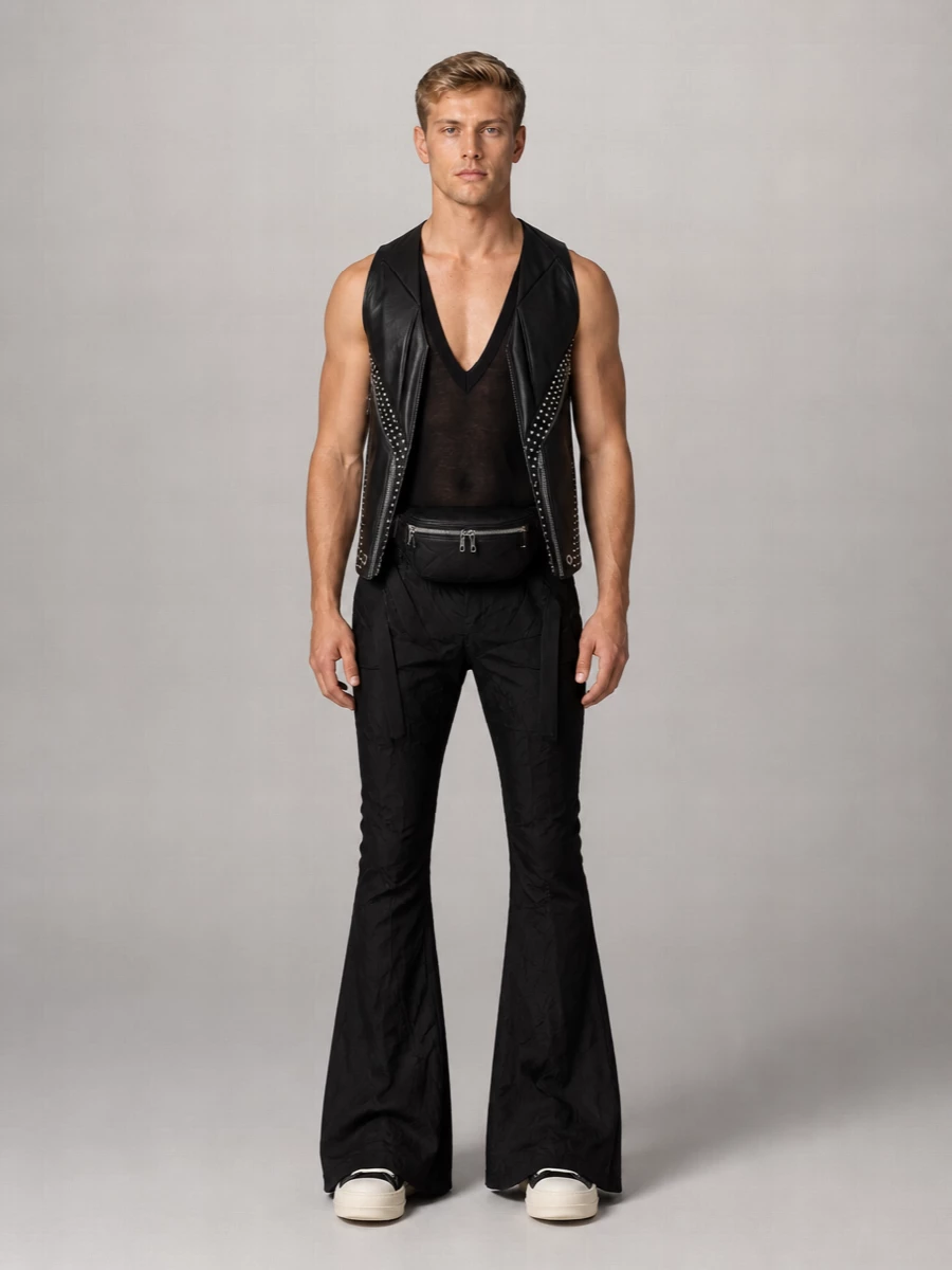 Rick Owens Leather Temple Vest