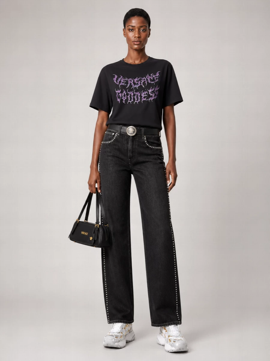 Versace Oversized Cotton Short-Sleeve T-Shirt
