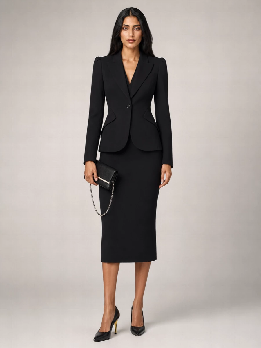 Alexander Mcqueen Single Breasted Wool Blazer
