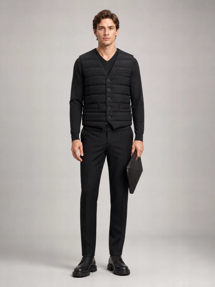 Herno Quilted Down V-Neck Sleeveless Gilet