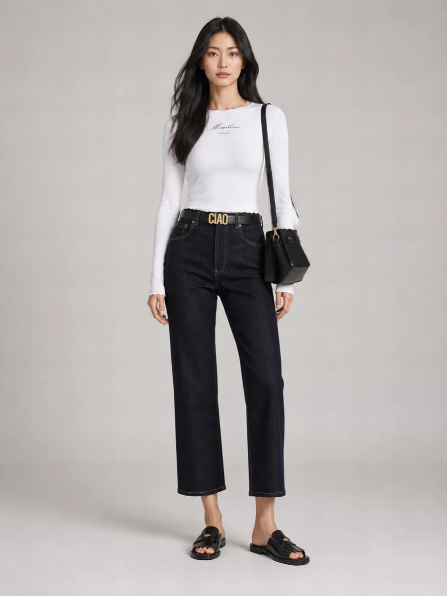 Moschino Ribbed Slim-Fit Long-Sleeve T-Shirt