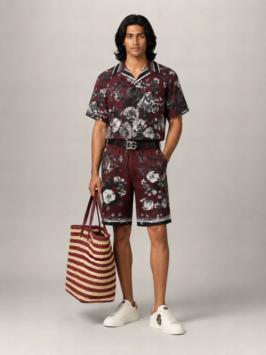 Dolce&Gabbana Silk Floral Print Shirt