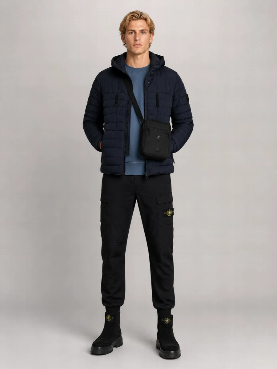 Stone Island Down Hooded Puffer Coat