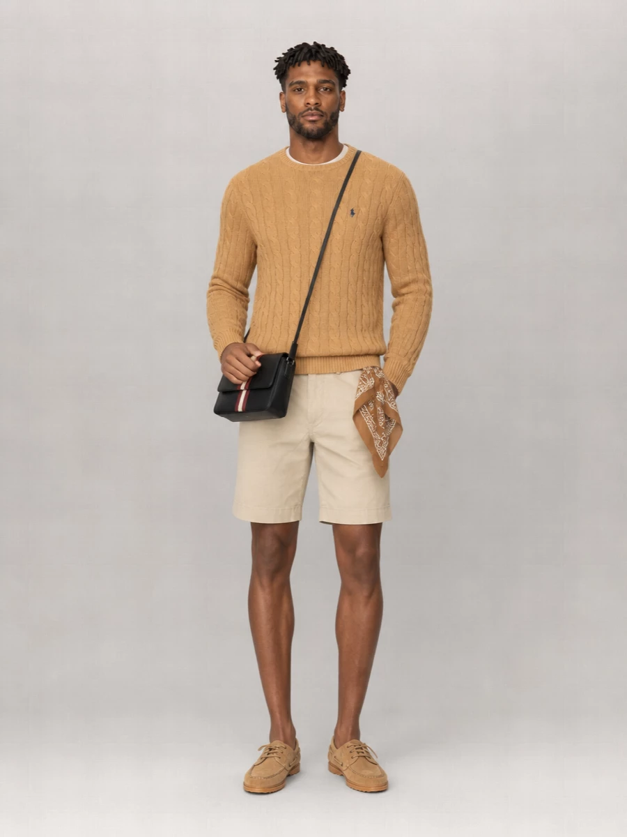 Polo Ralph Lauren Cable-Knit Cotton Crew-Neck Sweater