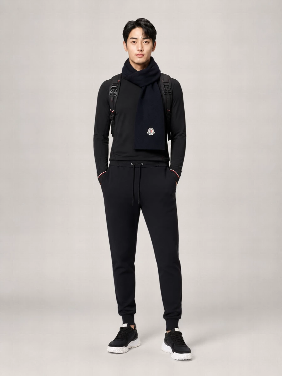 Moncler Grenoble Turtleneck Thermal Long-Sleeve T-Shirt