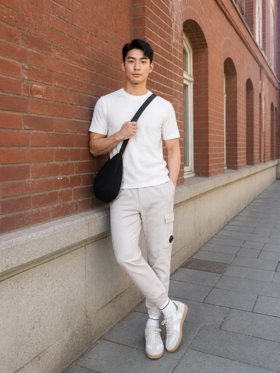 Cp company tee stone cargo margiela sneakers