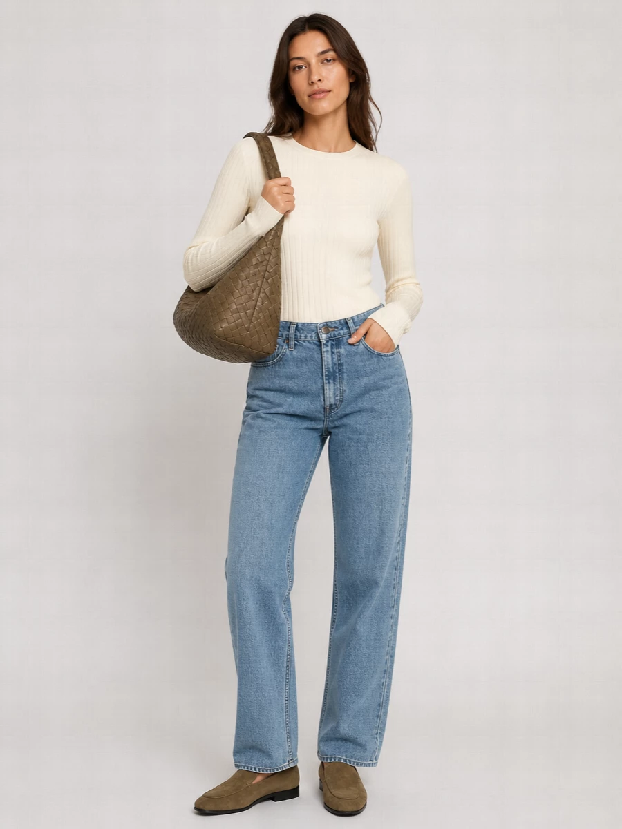 The Row Trousers Belt Loops Five-Pocket Design Straight Leg