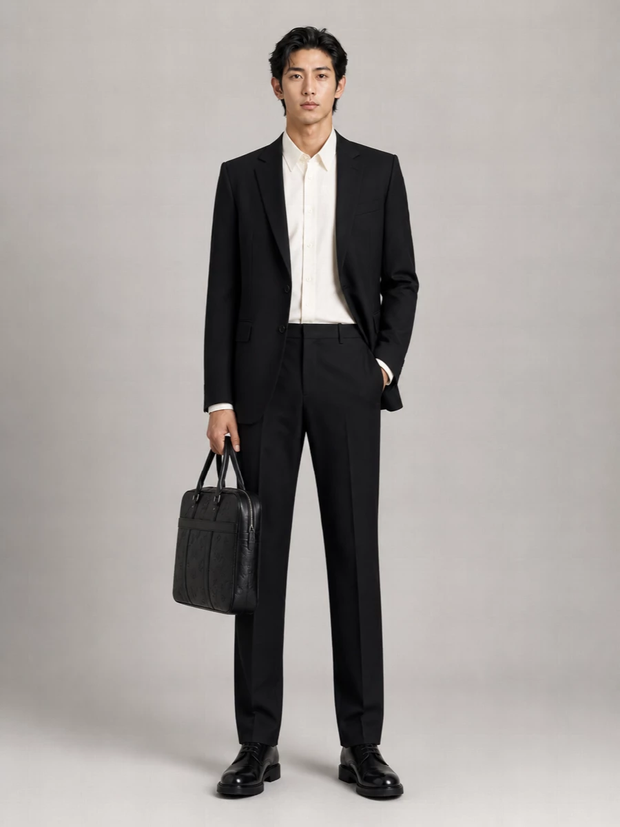 Balenciaga Wool Modal Oversized Single-Breasted Blazer