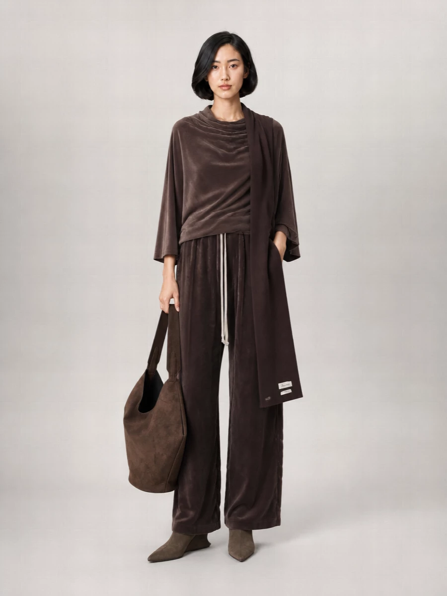 Rick Owens Silk Wide-Leg Trousers