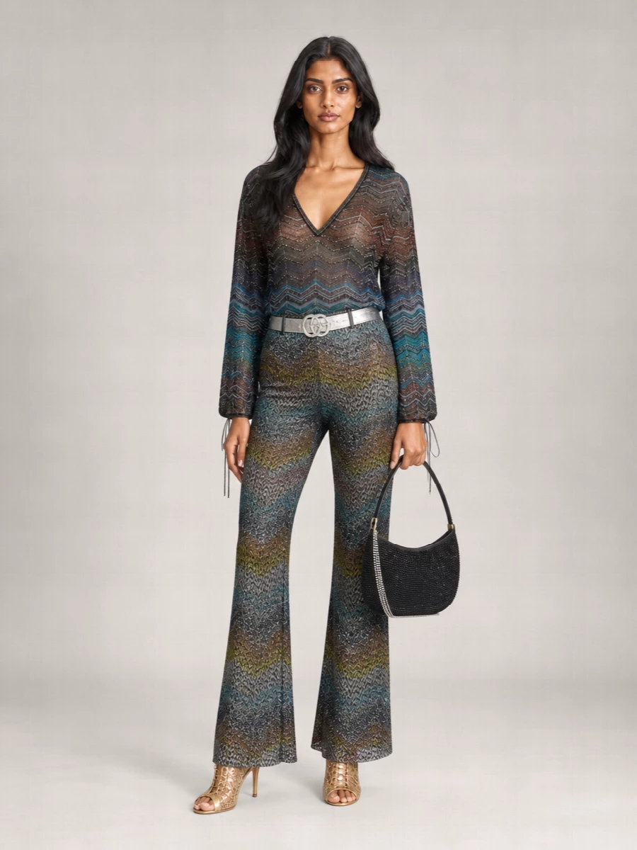 Missoni Lamé Flared Trousers