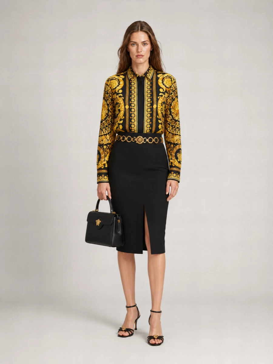 Versace Silk Printed Shirt