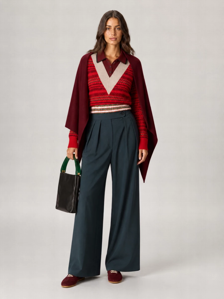Faliero Sarti Cashmere Brushed Asymmetric Scarf